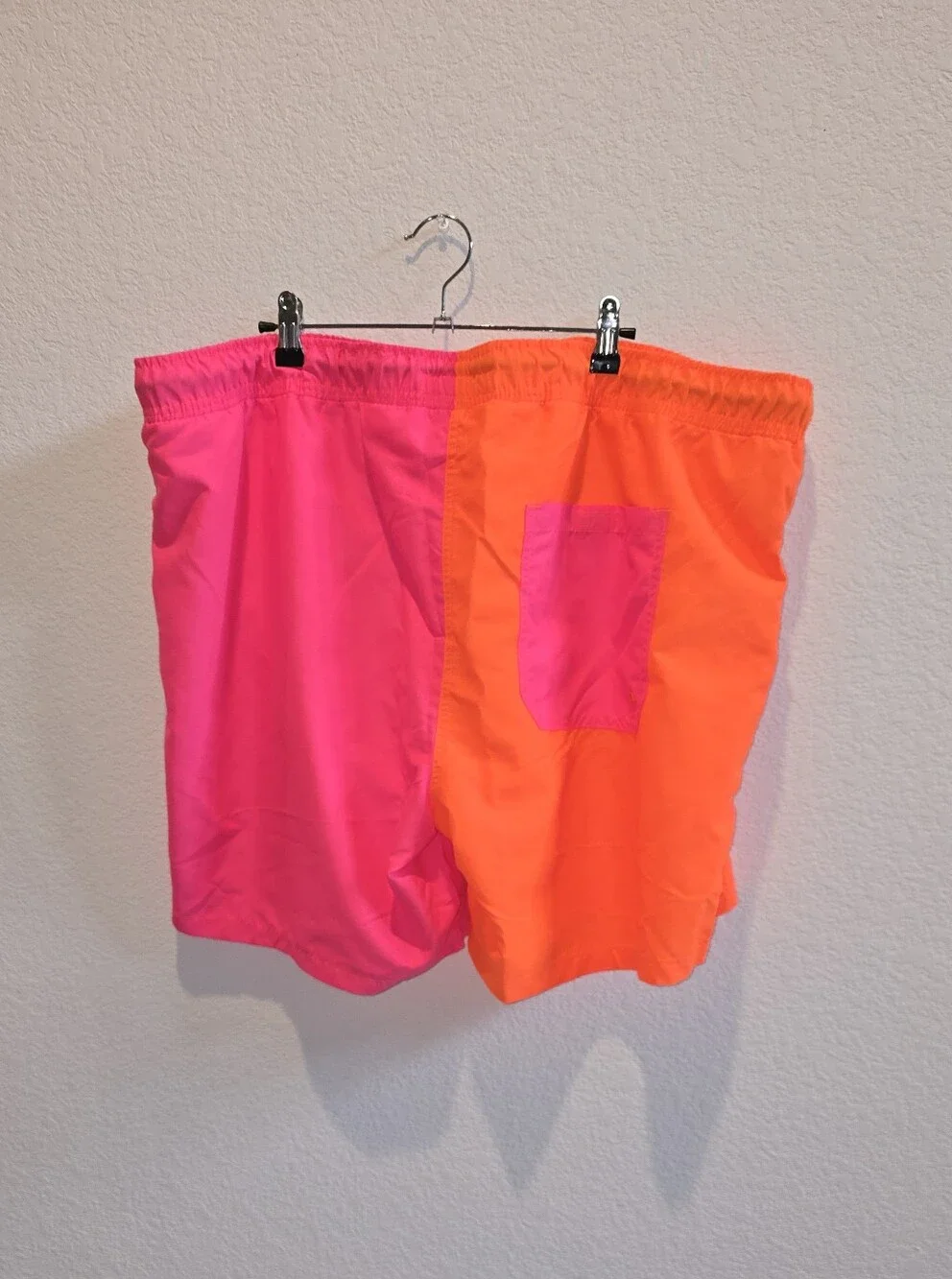 New Neon Orange & Hot Pink Swim Shorts - Dual Colors XXL